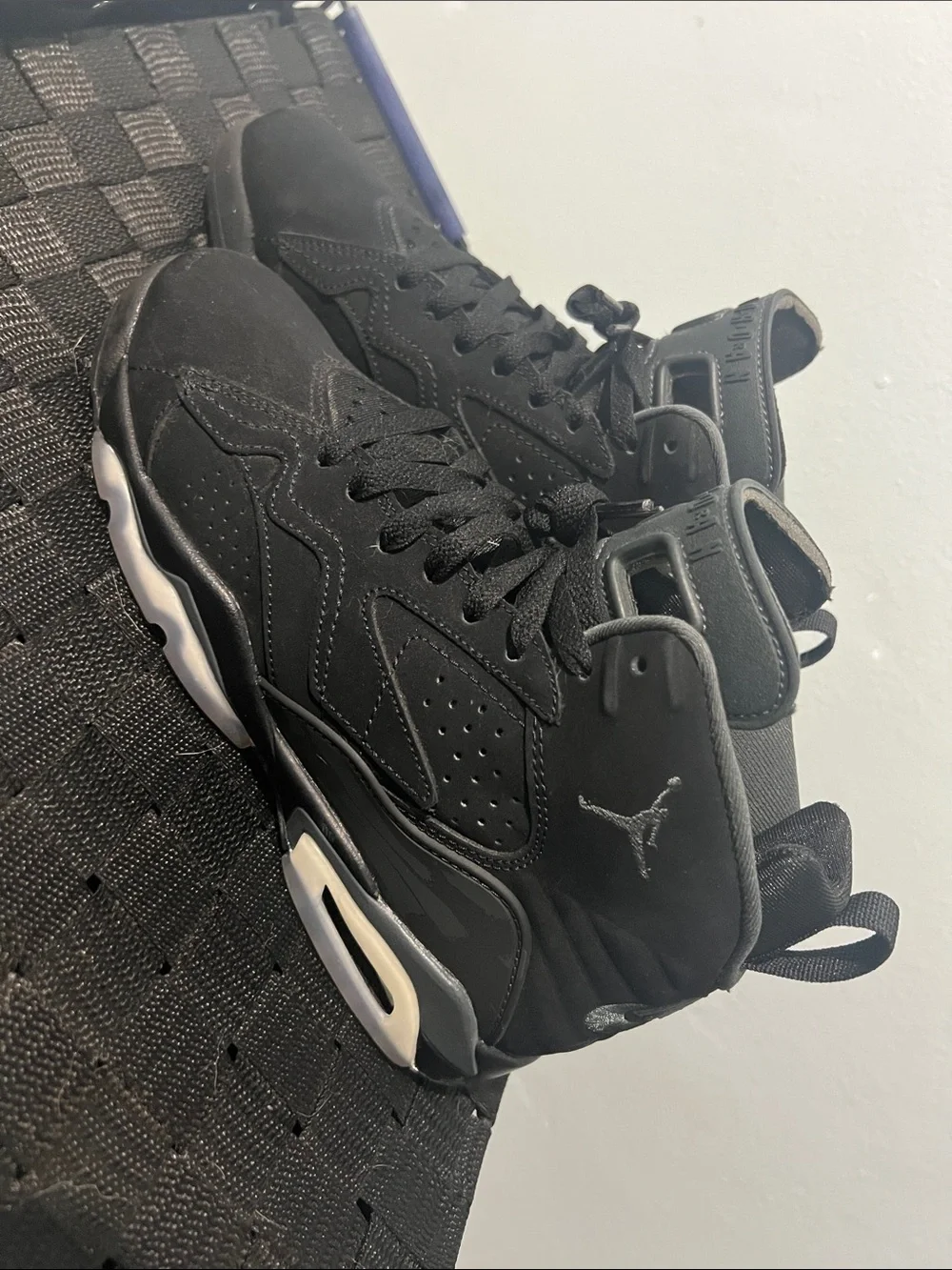 Jordan Black and White Retro High-Top Sneakers